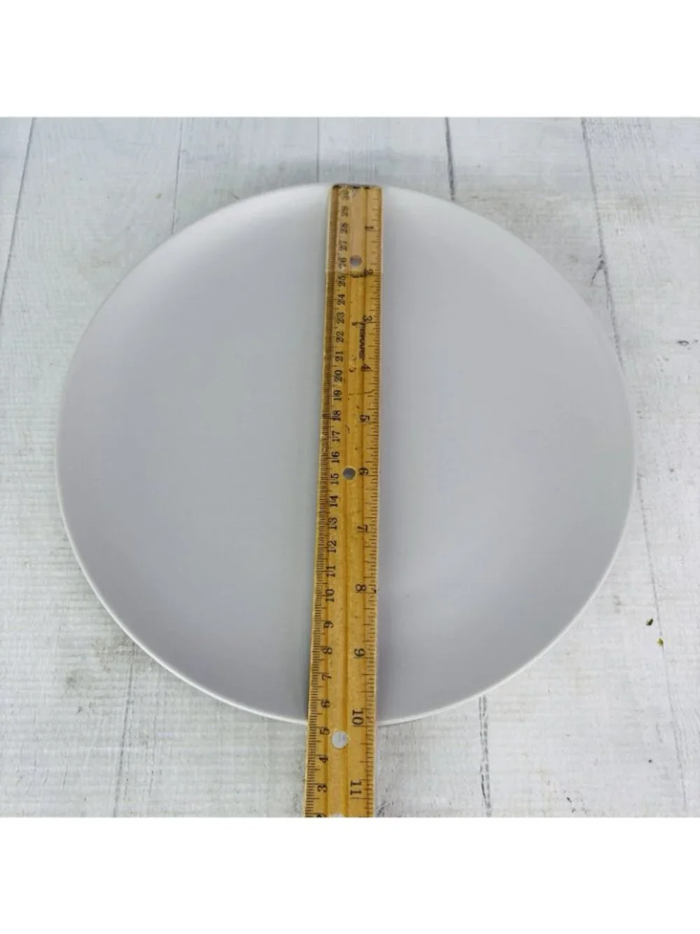 Ikea of Sweden 12011 Solid Gray Matte Round Stoneware 10.25